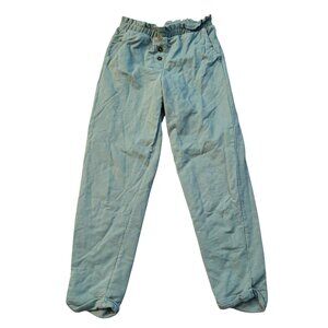 Matilda Jane Girls Blue Elastic Waist Jogger Pants With Button Front Details Siz